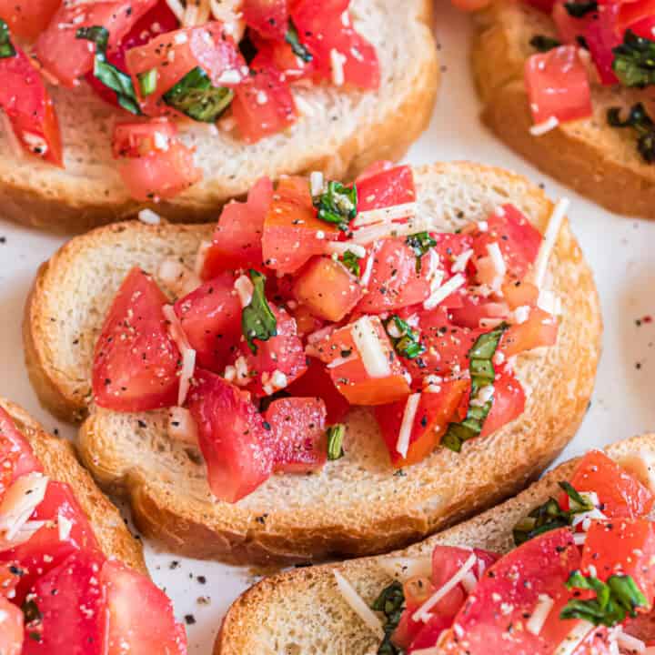 Easy Bruschetta Recipe - Shugary Sweets