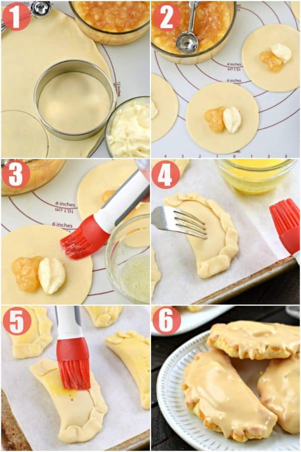 Step by Step process to making apple empanadas