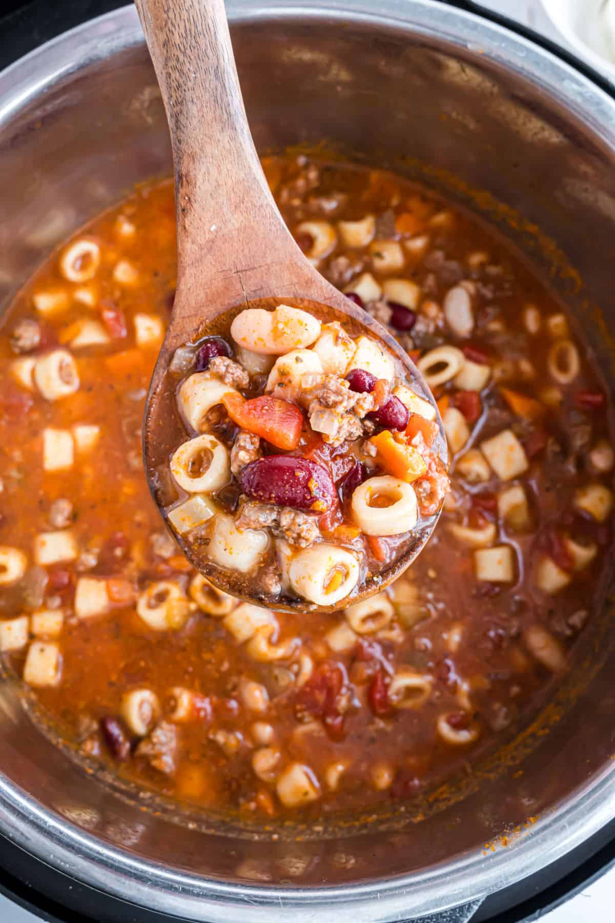 Pasta soup in the instant Pot.