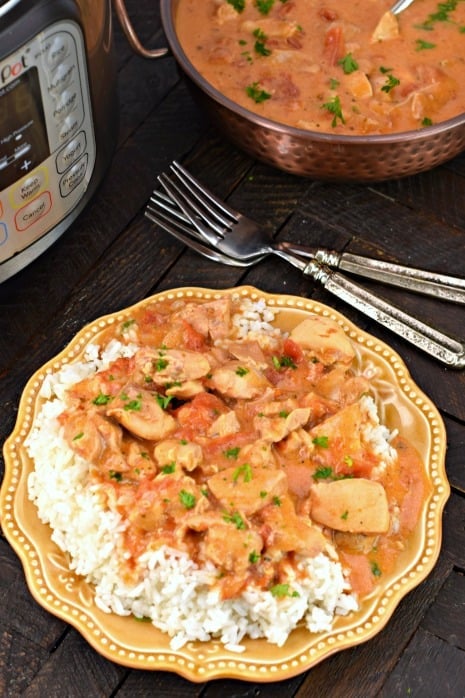 Creamy, flavorful Instant Pot Chicken Paprikash is a delicious comfort food with tangy chicken and sauce. So easy to make, and the stove top recipe is included too.