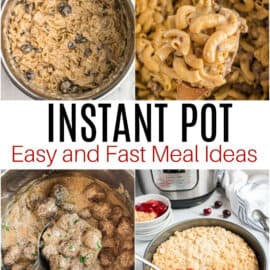 Collage photo of Instant Pot recipes.