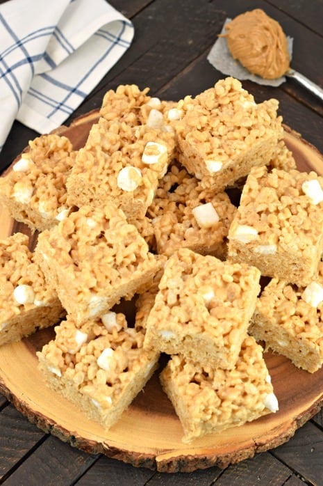 Thick and chewy, these Peanut Butter Rice Krispie Treats are a family favorite recipe! You'll love how easy they are to make with my tips and tricks.