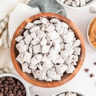 Easy and delicious, this addictive, sweet Puppy Chow recipe is perfect for all holidays! The classic Muddy Buddies...with the option to add in holiday colored candies!
