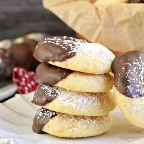 Chocolate Dipped Potato Chip Cookies