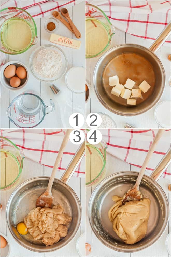 Step by step photos to make homemade Disney Churro Bites.