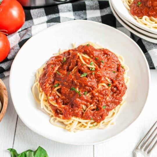 Slow Cooker Spaghetti Sauce Recipe Shugary Sweets