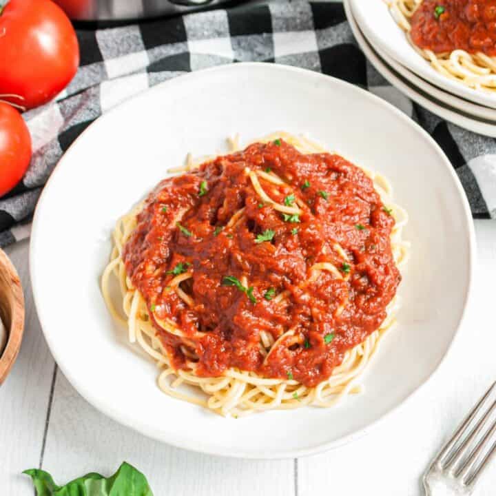 Slow Cooker Spaghetti Sauce Recipe Shugary Sweets