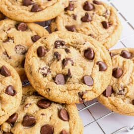 Chocolate chip cookies loaded with chocolate.