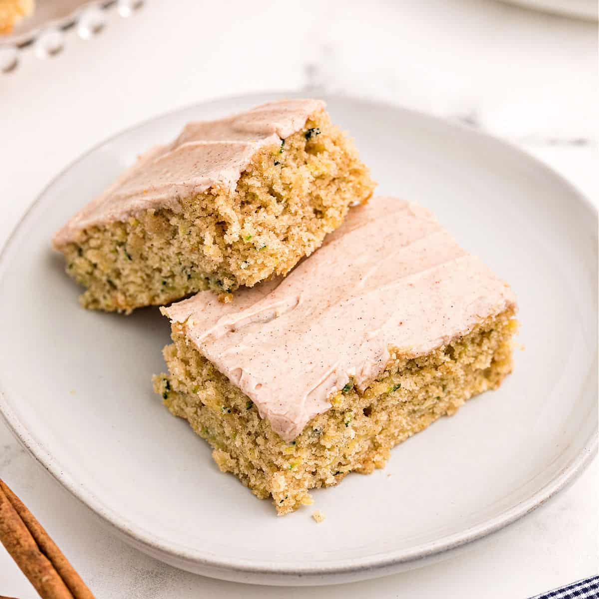 Cinnamon Frosted Zucchini Bars