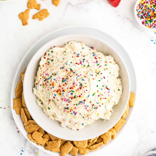 Funfetti Cake Batter Dip Recipe {No Bake} Shugary Sweets
