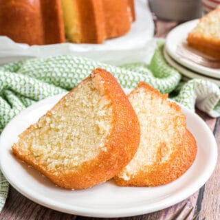 The best ever 7 Up Pound Cake recipe! You'll love how easy it is to make pound cake with the perfect texture, flavor and color. One bite and you'll agree—this 7-Up cake really is the BEST!