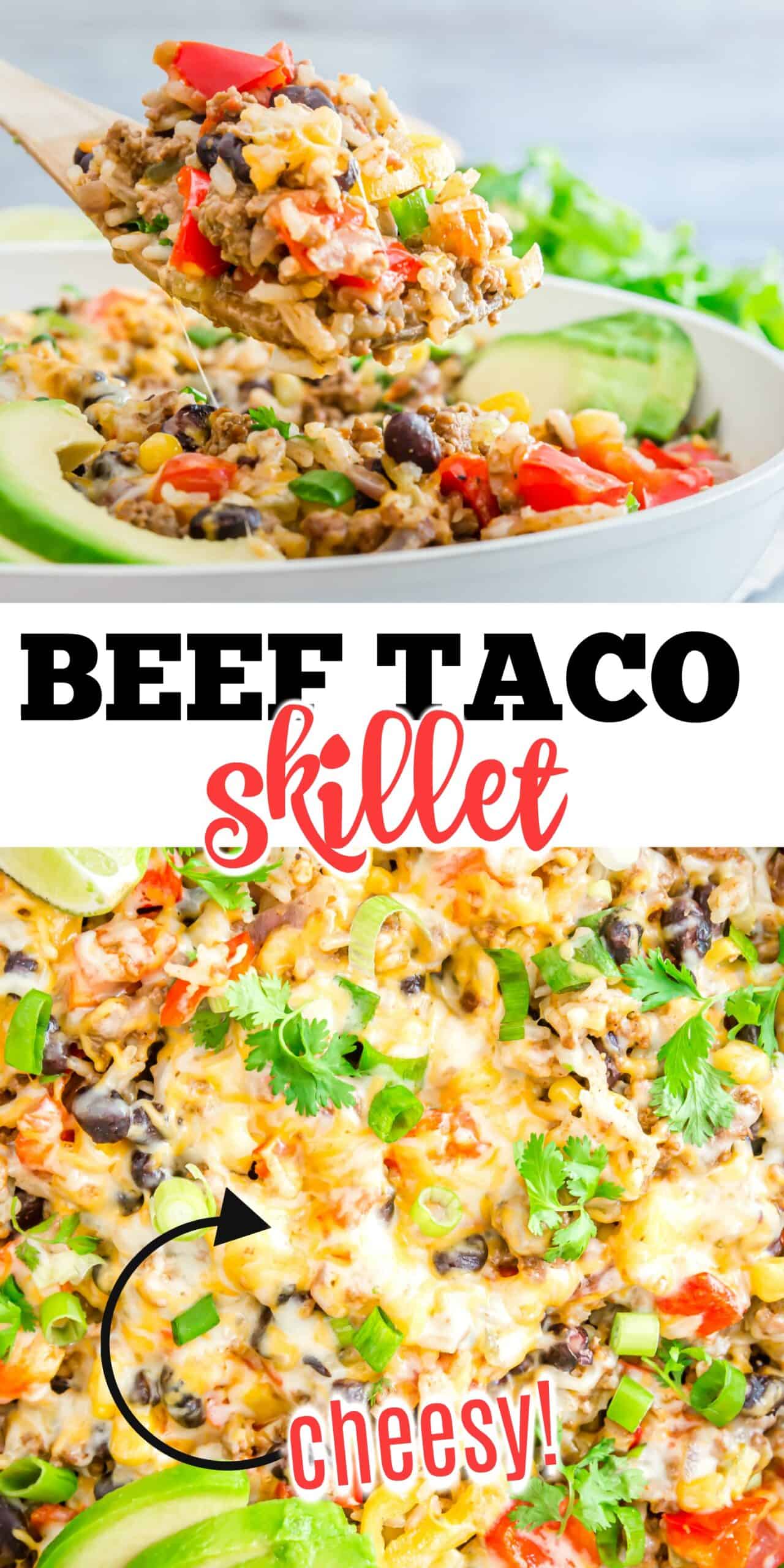 Loaded Beef Taco Skillet - Dash of Mandi