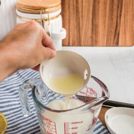 Add lemon juice to milk to create a buttermilk substitute.