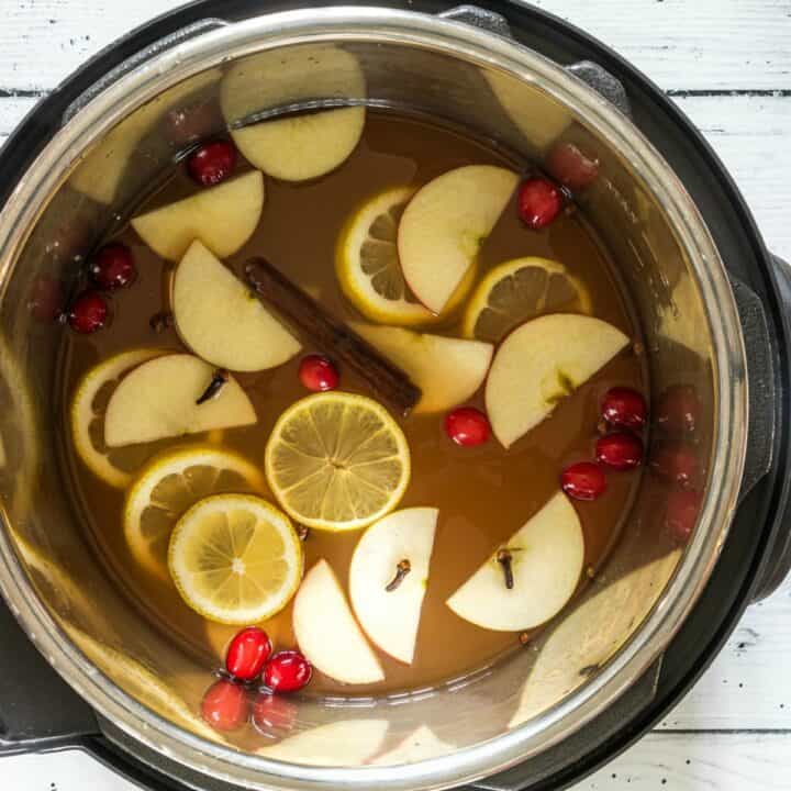 Homemade apple cider in the Instant Pot.
