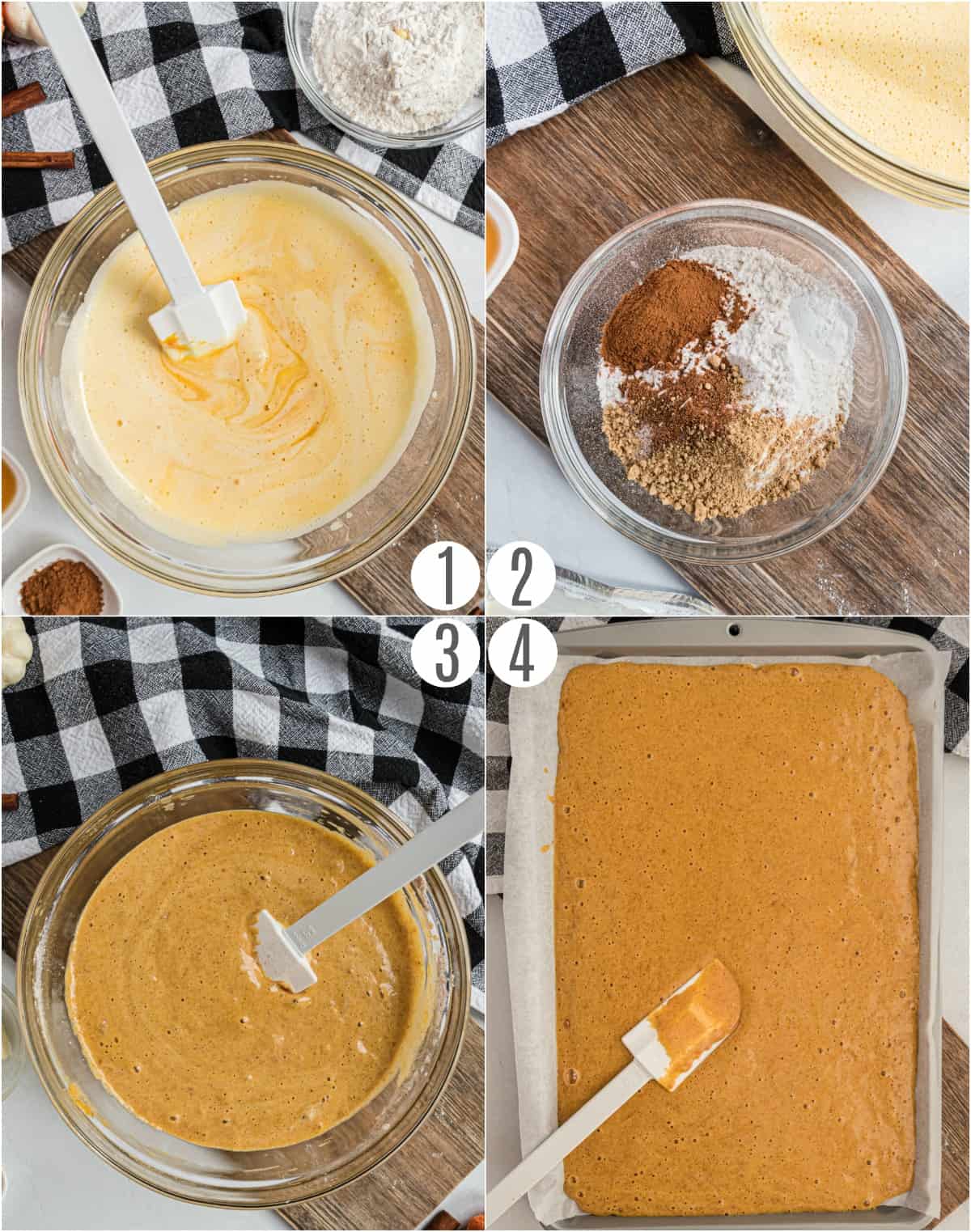 Step by step instructions to make a pumpkin cake roll.