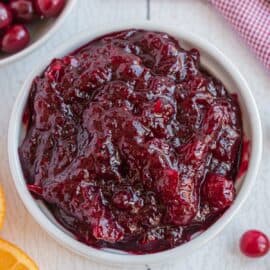 Make tradition taste even better with a batch of Homemade Cranberry Sauce this Thanksgiving. This classic cranberry side dish with a hint of orange and vanilla is a must-have for any turkey dinner!