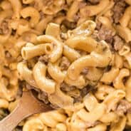 The childhood meal you remember is so much better made from scratch! Seasoned ground beef with cheese and macaroni comes together in a cinch when you make Hamburger Helper in the Instant Pot.