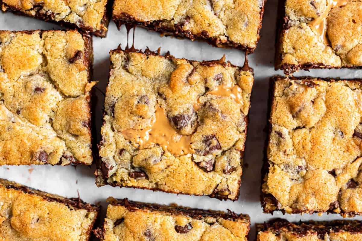 Peanut Butter Chocolate Chip Bars [www.shugarysweets.com]