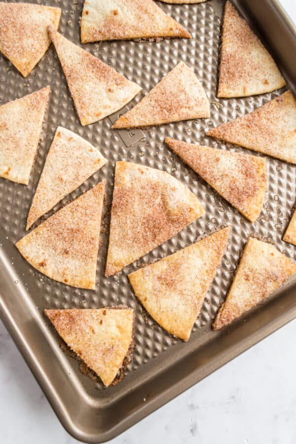 Baked Cinnamon Sugar Tortilla Chips Recipe Shugary Sweets