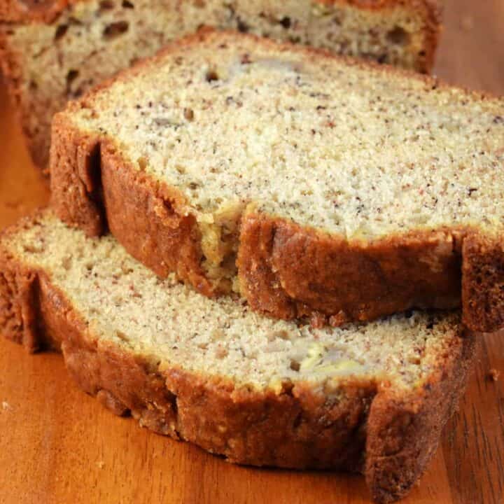 Add a little texture and tang to your breakfast with this Sour Cream Banana Bread. The addition of sour cream in this recipe is pure genius for the most delicious, moist slice of banana bread!