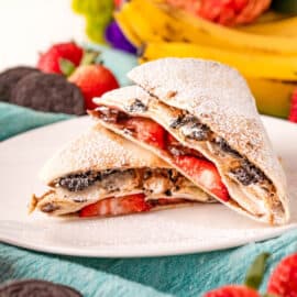 Tik tok inspired dessert tortilla wrap hack filled with nutella, peanut butter, and more!