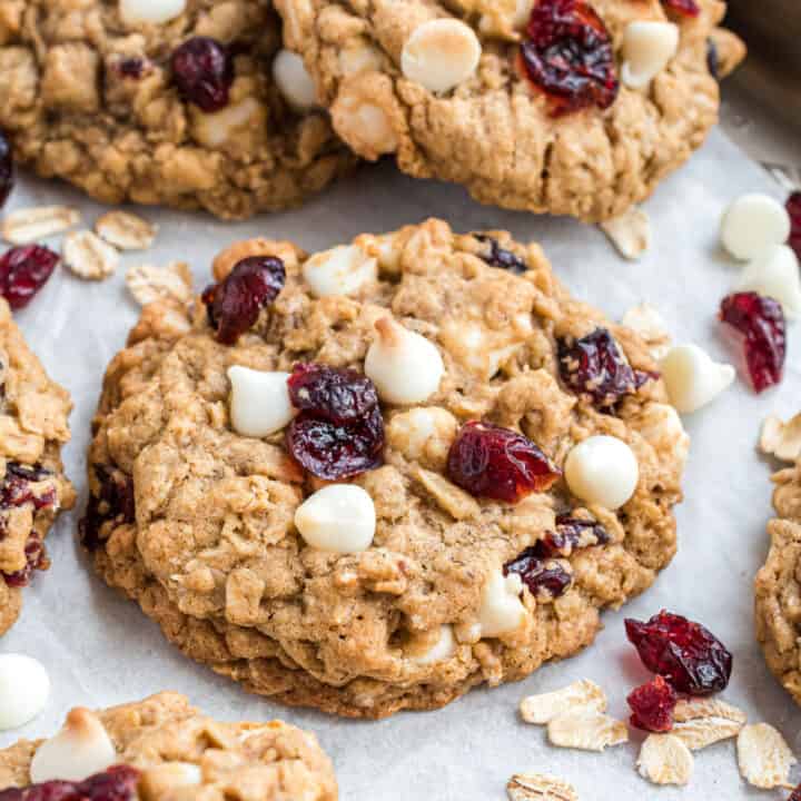 White Chocolate Oatmeal Cranberry Cookies Recipe