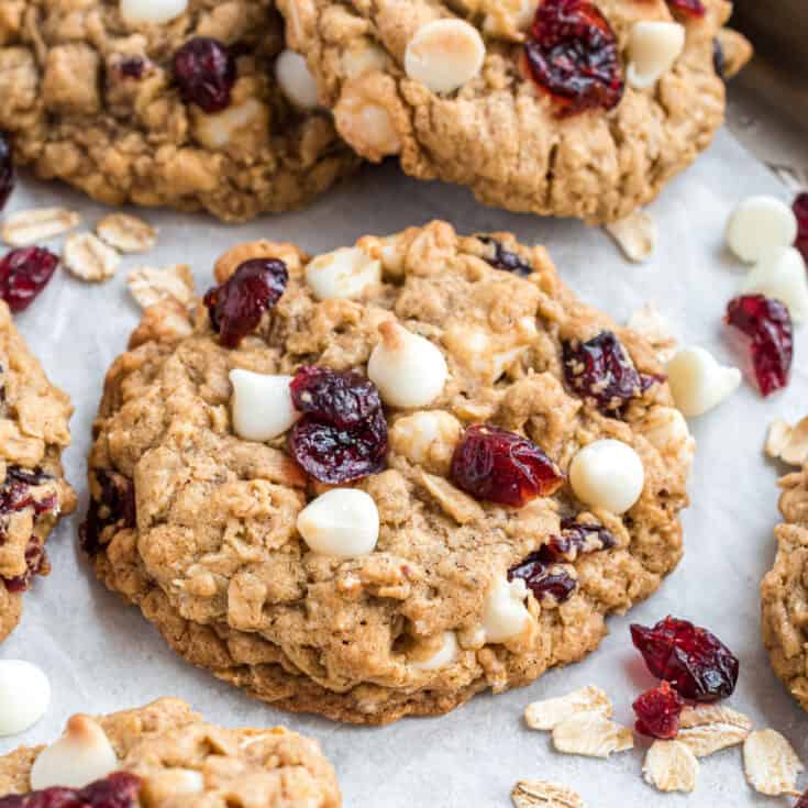 White Chocolate Oatmeal Cranberry Cookies Shugary Sweets