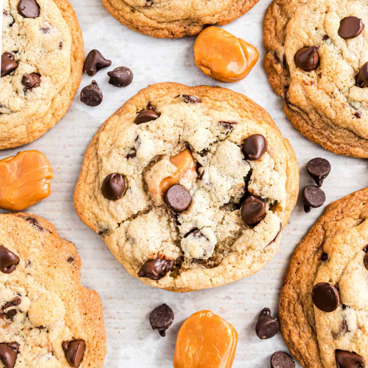 Caramel Chocolate Chip Cookies Recipe