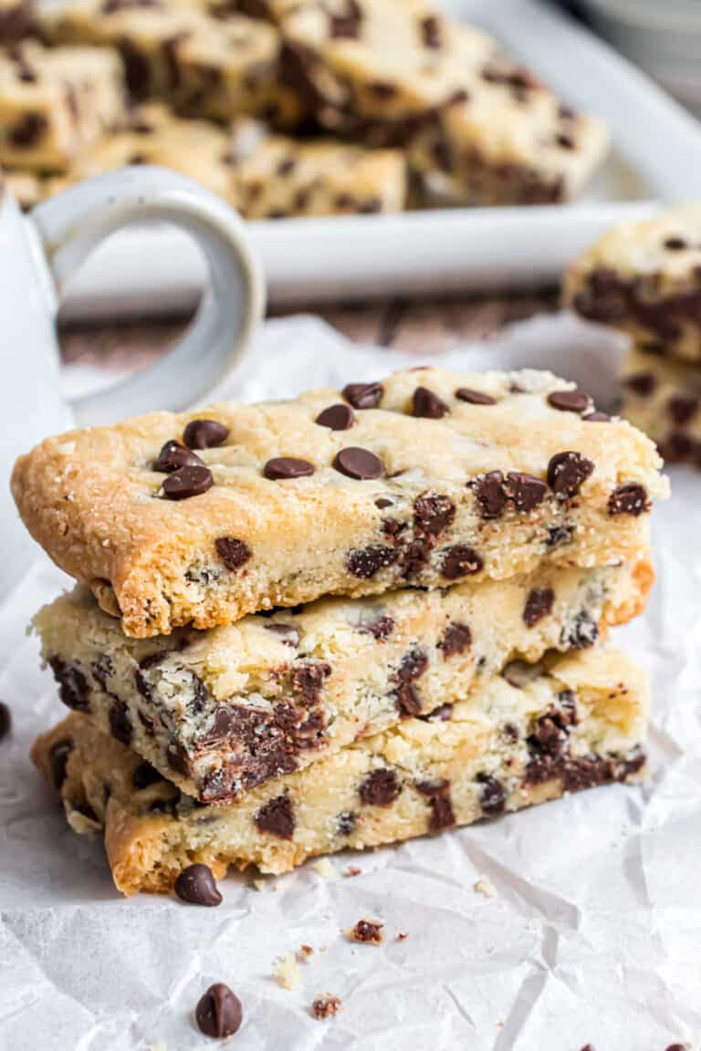 Chocolate chip shortbread cookies shugary sweets
