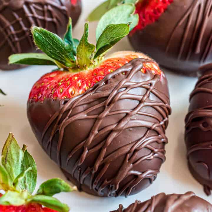 Chocolate covered strawberries.