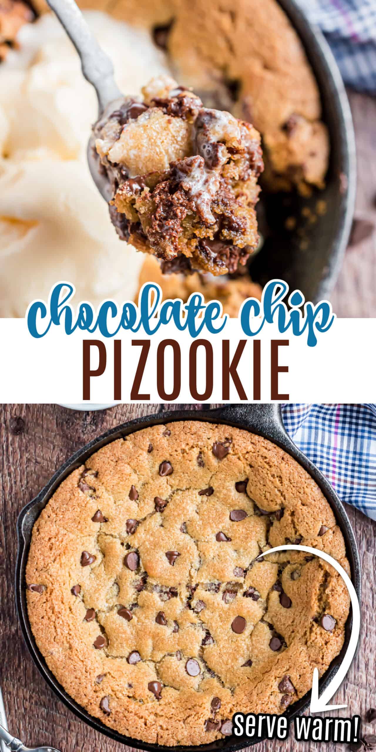 The Best Chocolate Chip Skillet Cookie - Pizookie - Upstate Ramblings