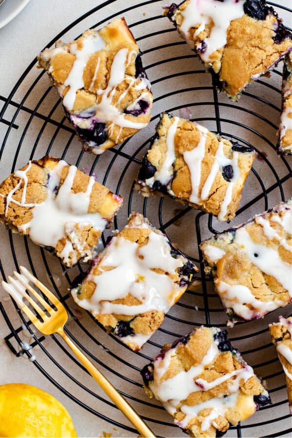 Blueberry Cheesecake Cookie Bars Recipe - Shugary Sweets