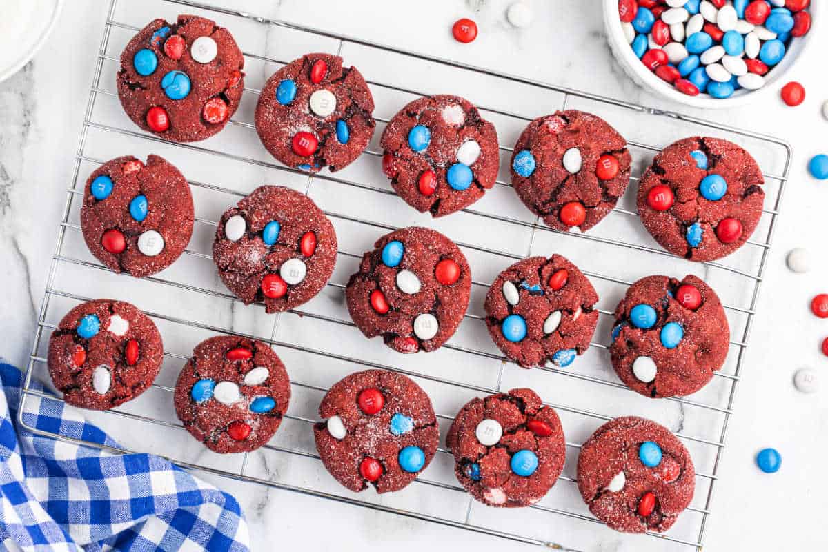 Red Velvet Cake Mix Cookies
