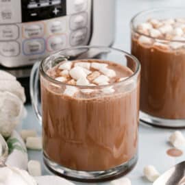 Make perfect hot chocolate in the Instant Pot! This easy recipe creates enough rich, creamy hot cocoa for the whole family in minutes.