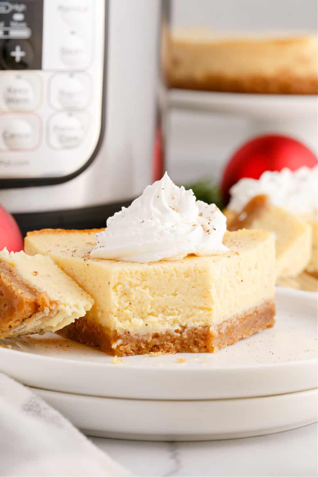 Instant Pot Eggnog Cheesecake Shugary Sweets