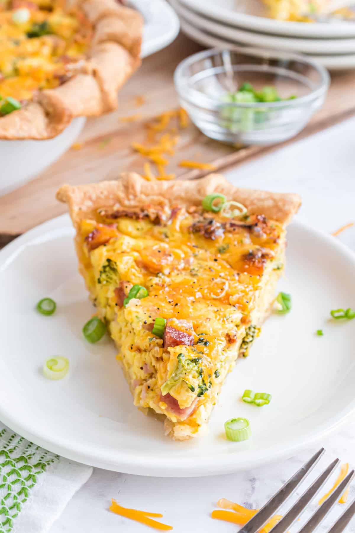 Ham and Cheese Quiche Recipe - The Chunky Chef