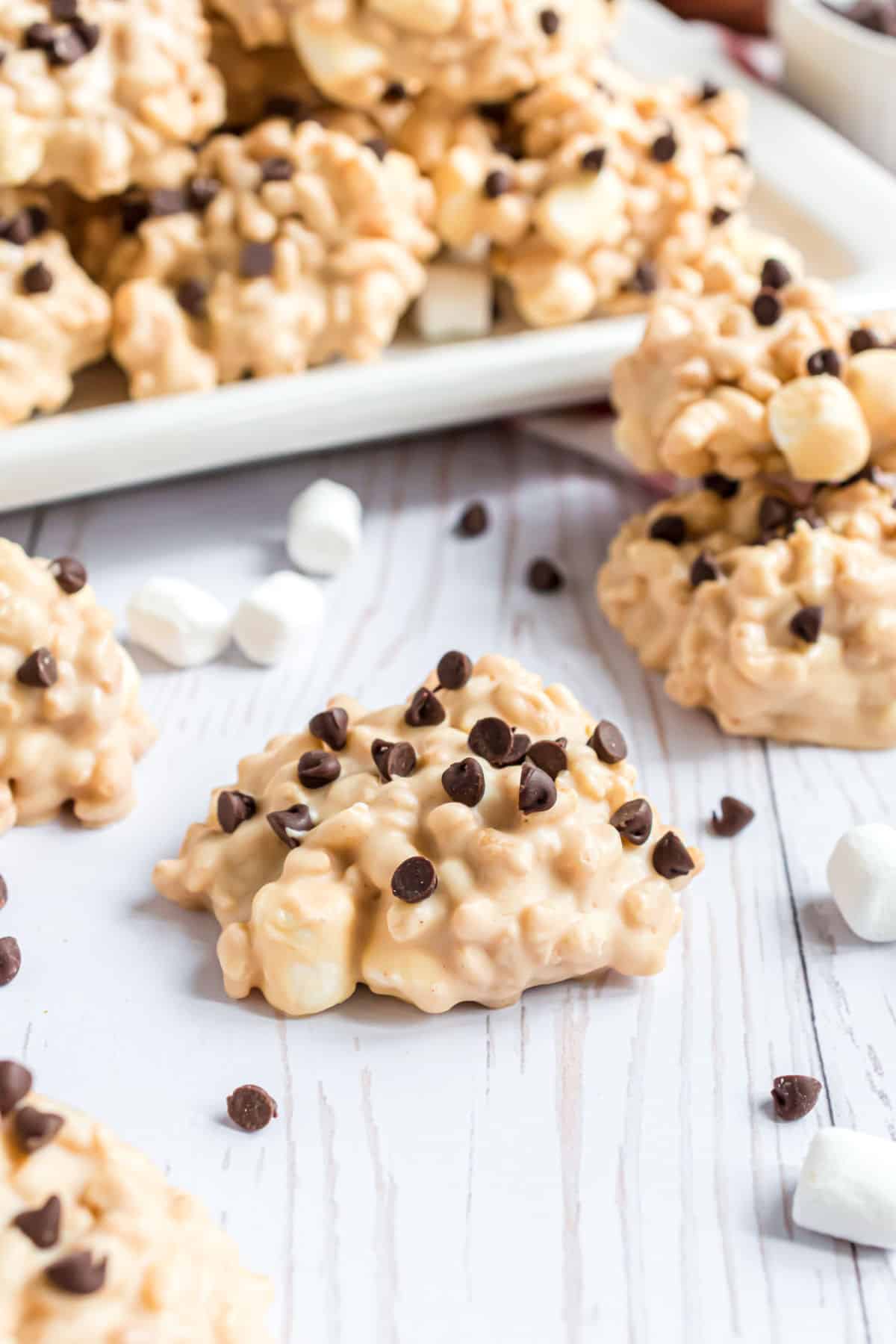 Avalanche cookies on white plate.