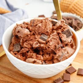 Make your own chocolate ice cream at home with this easy recipe! Rich, creamy and full of bold chocolate flavor, this ice cream is delicious on its own or with your favorite sundae toppings.