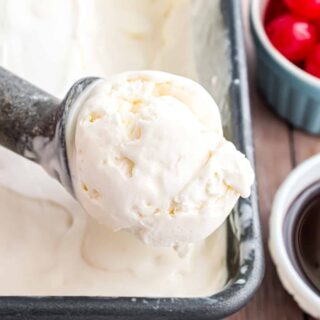 Learn how to make ice cream from scratch without an ice cream maker! Made with just four ingredients, this No Churn Vanilla Ice Cream recipe is quick, easy and totally delicious.