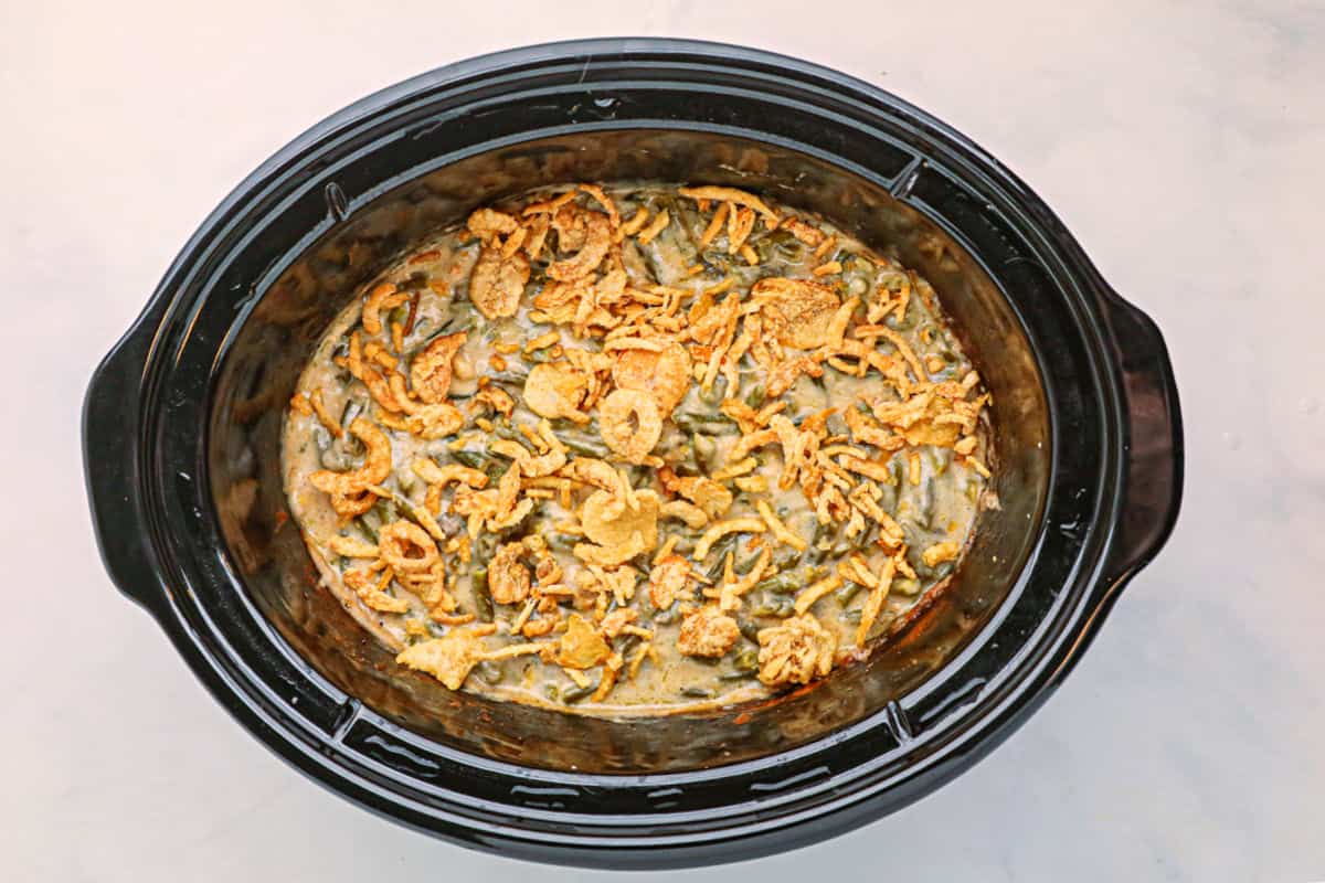 Slow Cooker Green Bean Casserole Shugary Sweets