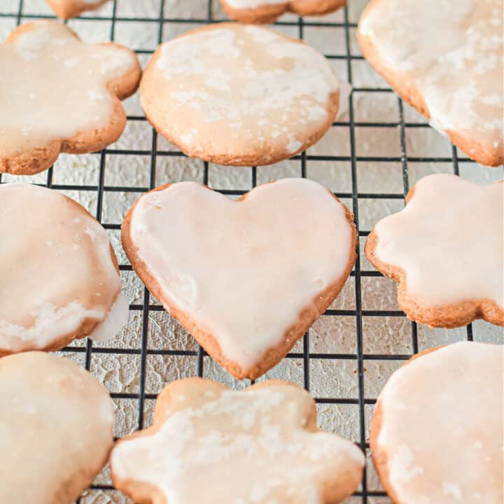Learn how to make Lebkuchen cookies with this easy recipe! Chewy, sweet and flavored with cozy winter spices, these classic German treats are the perfect addition to a holiday cookie tray.