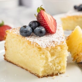 My refreshing Lemon Ricotta Cake satisfies without being overly sweet. Thanks to the addition of ricotta cheese, this easy Italian classic has a light, tender crumb that will melt in your mouth.