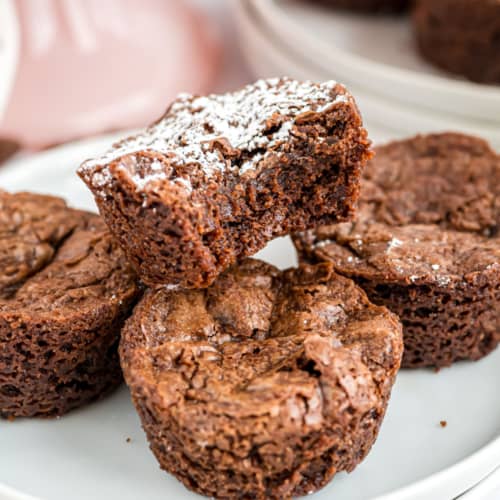 These easy Brownie Bites are the perfect two-bite treat for game day or any day of the week! Rich and fudgy, they’re guaranteed to disappear fast—it’s a good thing they’re so easy to make!