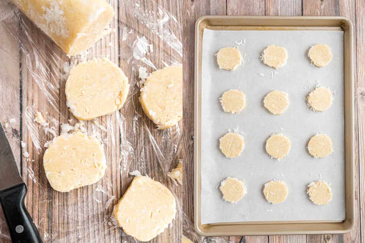 Step by step photos showing how to cook shortbread.