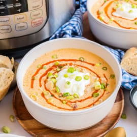 Buffalo Chicken Soup is warm, cozy, and packed with flavor. Serve it up with crusty bread for a satisfying finish to a chilly day. Using an Instant Pot makes prep virtually effortless.