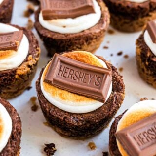 S’mores Brownies have a graham cracker base, toasted marshmallows, and melted chocolate. They also include a layer of rich, chewy brownie for extra goodness!