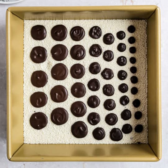 Homemade chocolate nonpareils candy