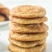 Stack of six snickerdoodle cookies.